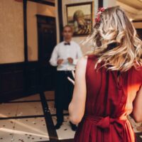 people dancing having fun at wedding party reception